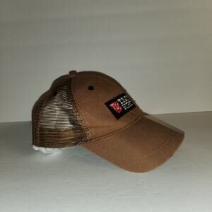 TSC TRACTOR SUPPLY Snapback Cap Unisex OS Brown Canvas Mesh Outdoor Workwear
